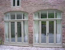 Two pairs of Arched Top French Doors