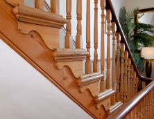 Decorative treads on a bespoke staircase